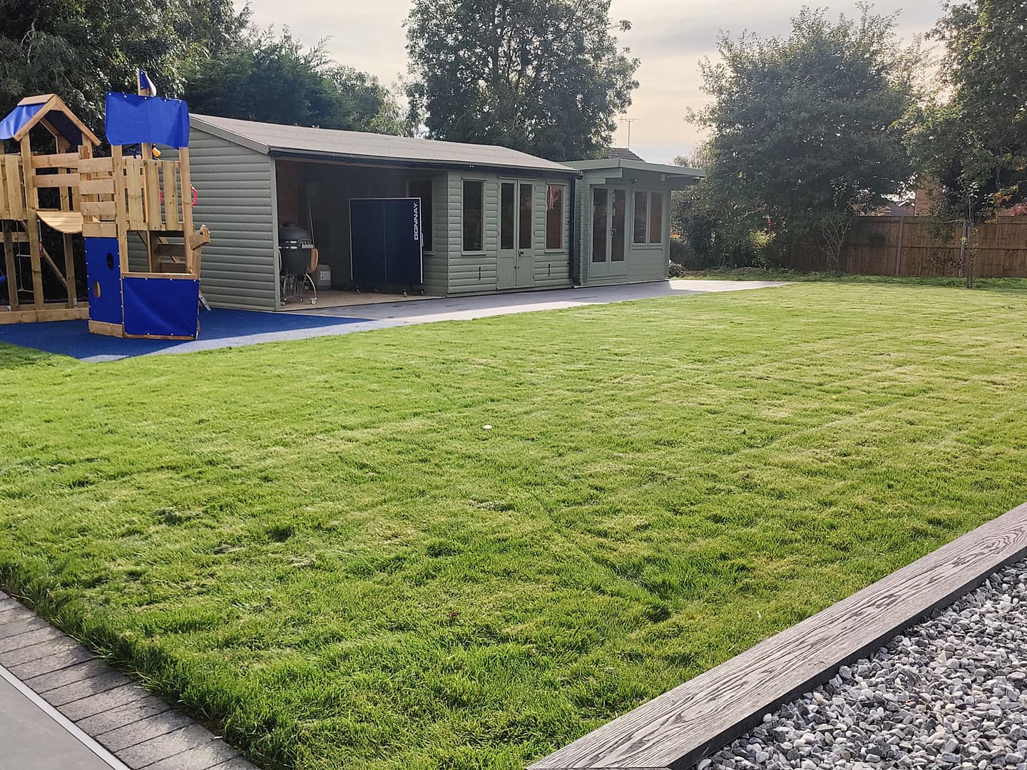 Landscaped Garden with New Lawn